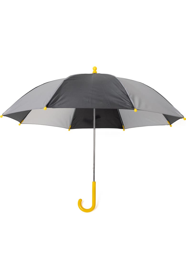 Justice League Batman 3-Piece Rain Jacket and Umbrella Set, Alternate, color, Batman Black Grey