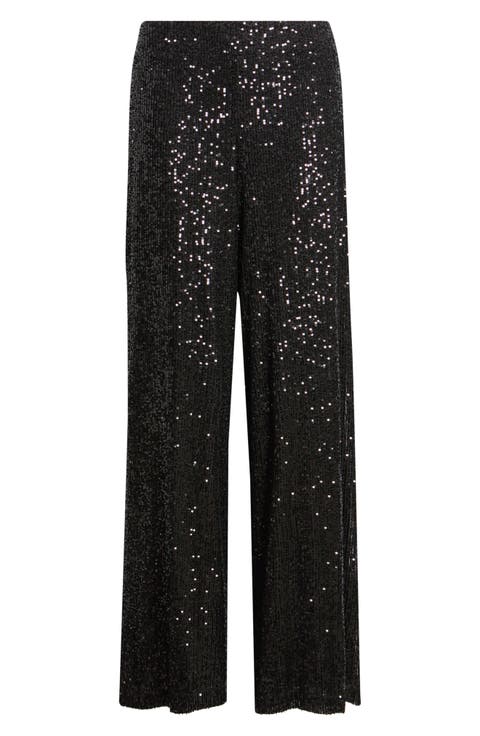 Sequin Wide Leg Pants