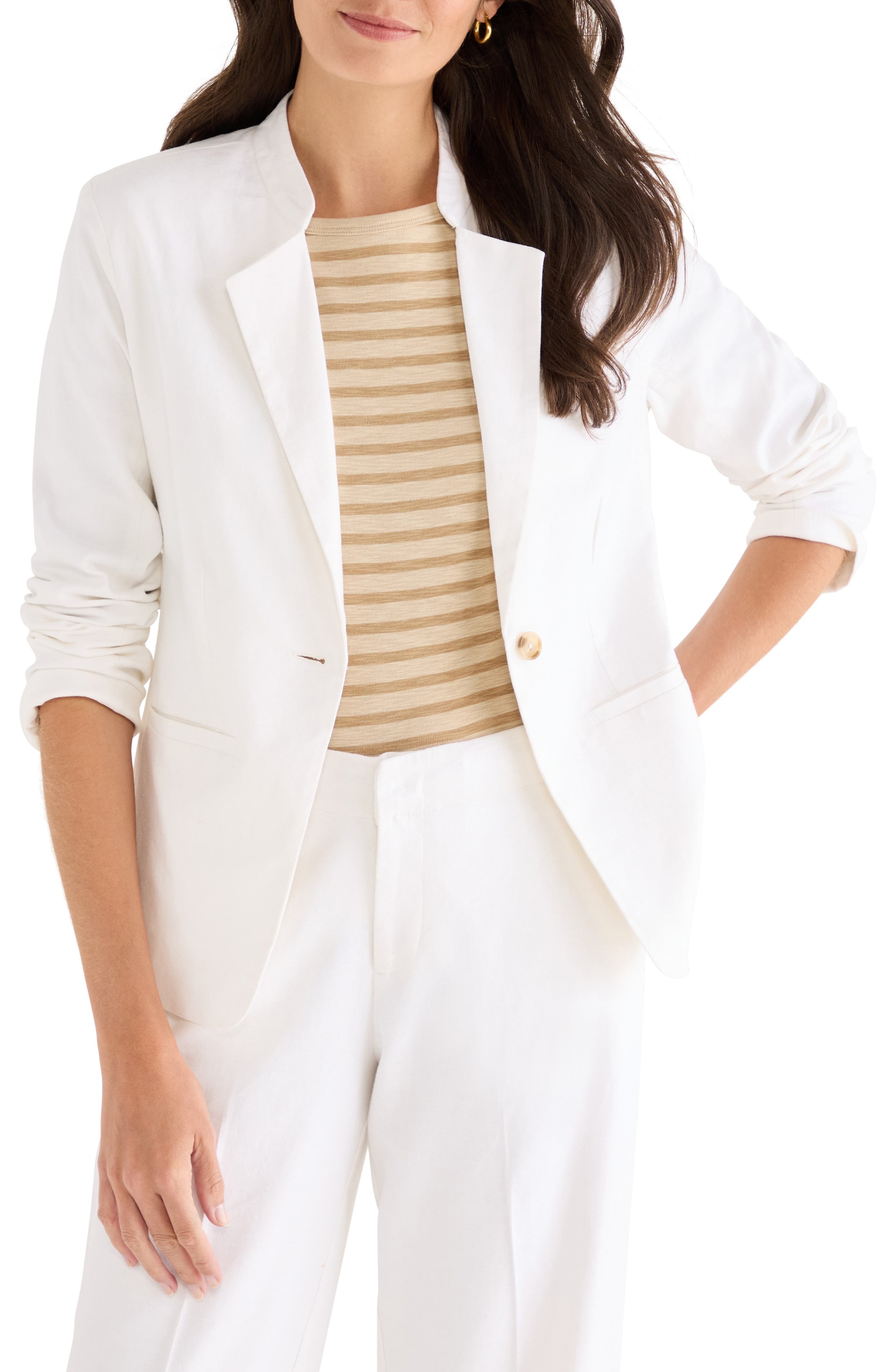 Eva Linen Blend Blazer - image 3