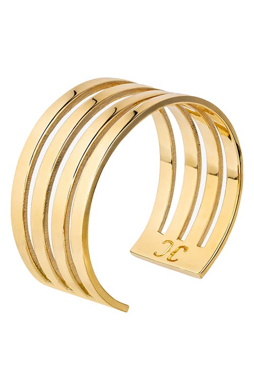 Christina Caruso Line Cuff Bracelet In 14k Gold