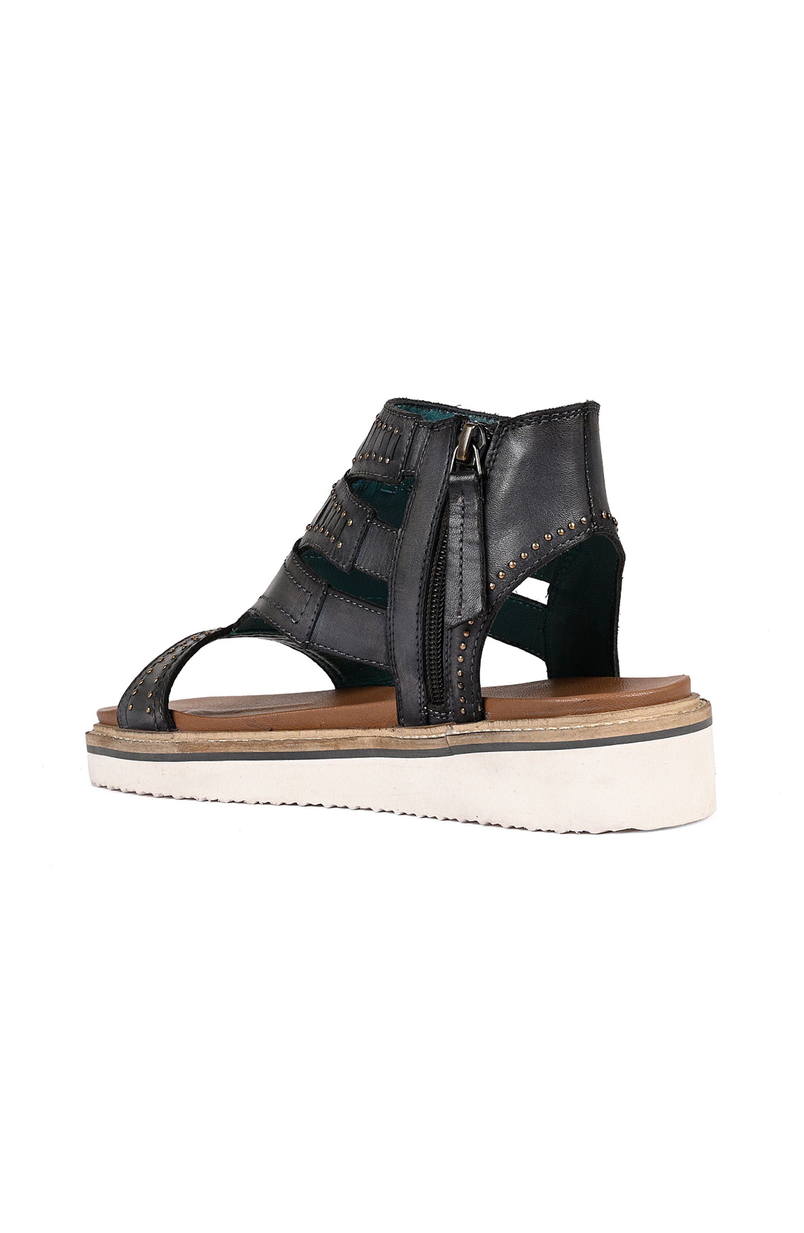 ROAN Carlita II Sandal, Alternate, color, Black Distressed