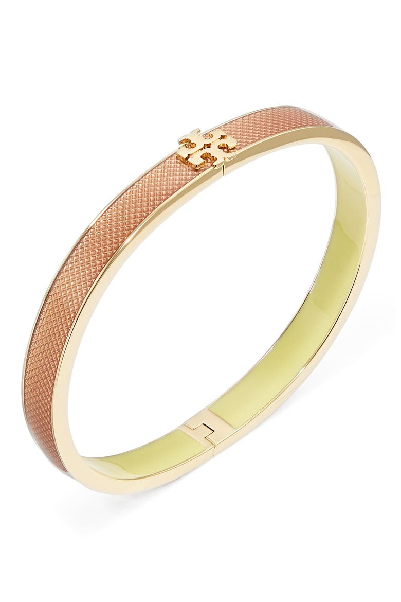 Guilloche Enamel Bracelet, Alternate, color, TORY GOLD / ROSE