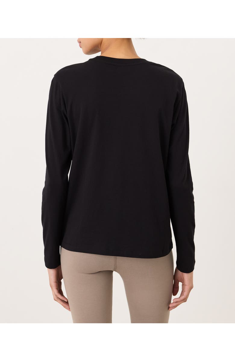 Pact Organic Cotton Women's Softspun Essential Crewneck Long Sleeve Tee, Alternate, color, Black