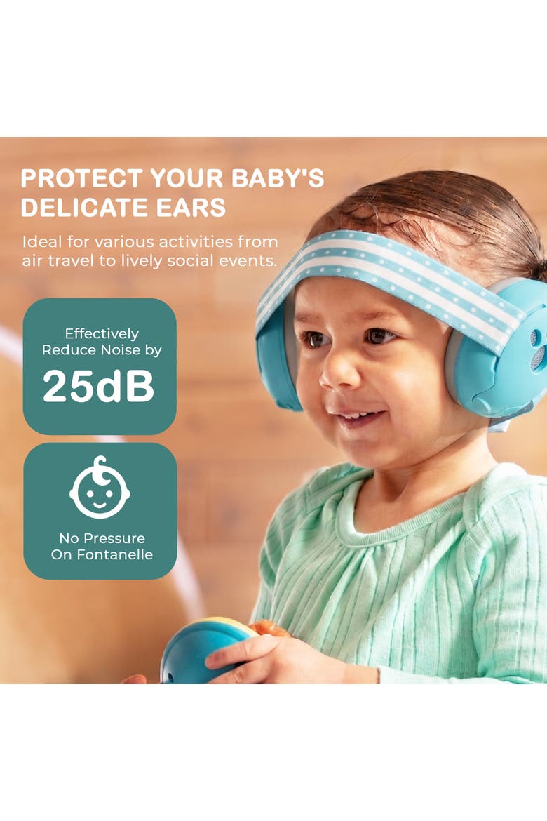Lightweight Ultra Soft Baby Earmuffs with Travel Bag, Alternate, color, Blue