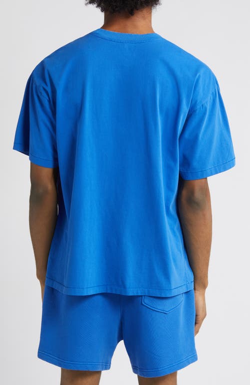 Elwood Core Oversize Organic Cotton Jersey T-shirt In Blue