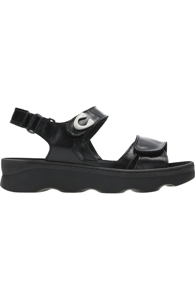 Wolky Medusa Sandal, Alternate, color, Black Reflex Leather