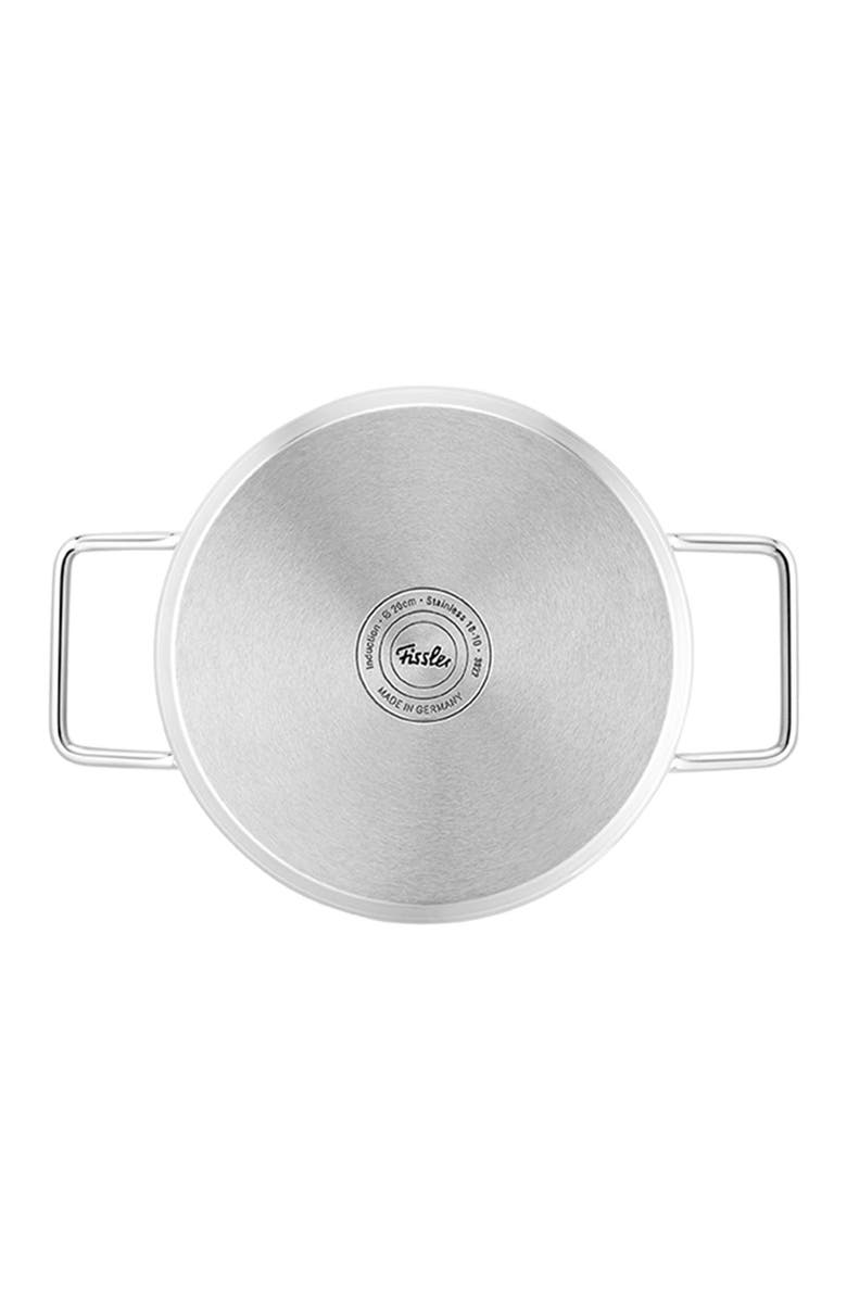Fissler Pure Collection Stainless Steel Rondeau with Metal Lid, Alternate, color, Stainless Steel