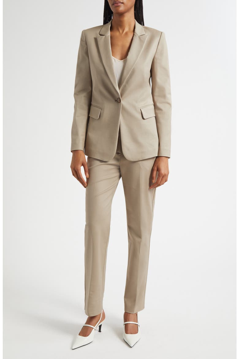 Stretch Cotton Blend Pants, Alternate, color, SAND