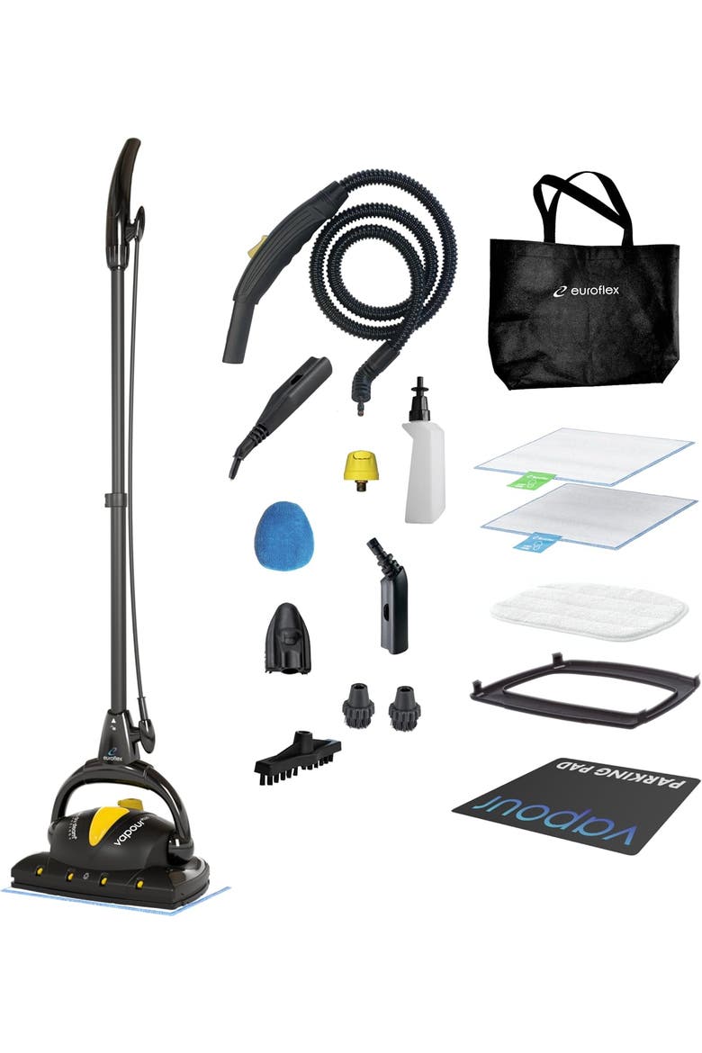Vapour Plus 18-Piece Steam Mop, Main, color, Black