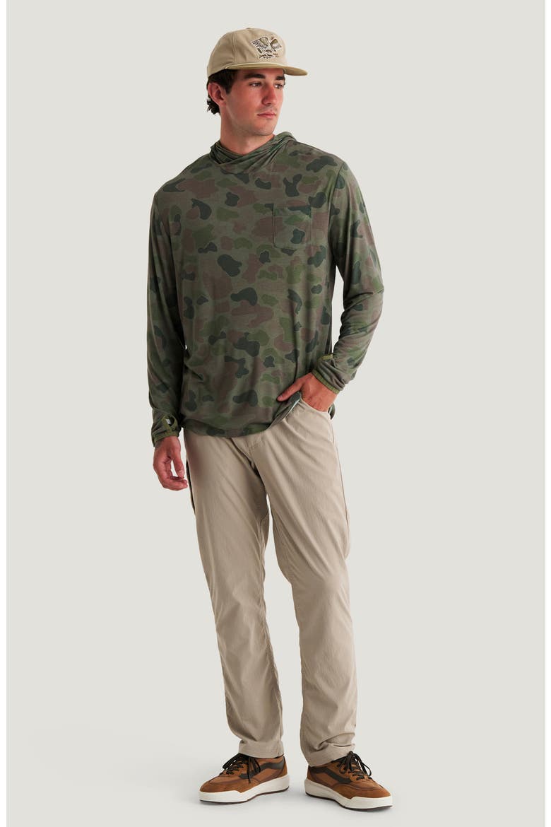 Camouflage Lightweight UPF 20+ Hoodie, Alternate, color, VINTAGE CAMO OIL GREEN