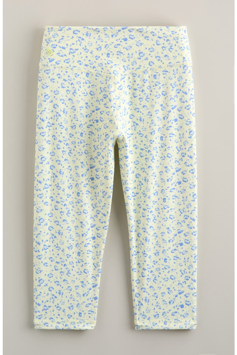 Kids' Live By High Waist Crop Leggings, Alternate, color, YELLOW FROST MAGGIE FLORAL