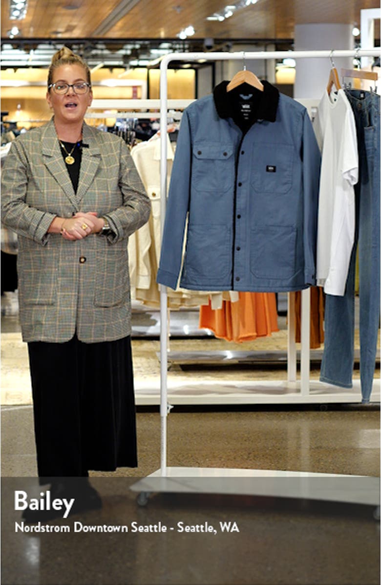 Faux Shearling Lined Drill Chore Coat, sales video thumbnail