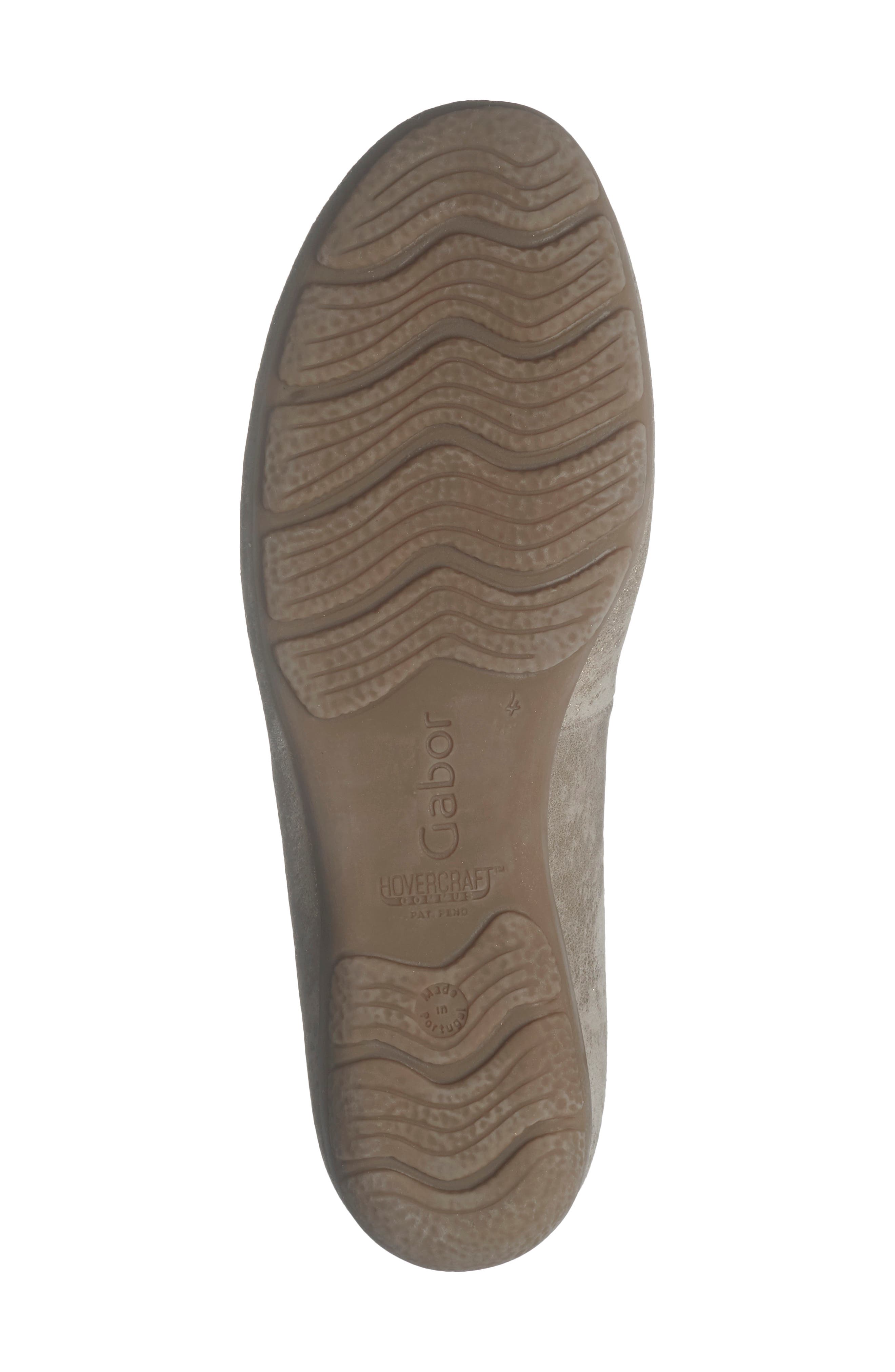 Scalloped Leather Ballet Flat, Alternate, color, MUSCHEL