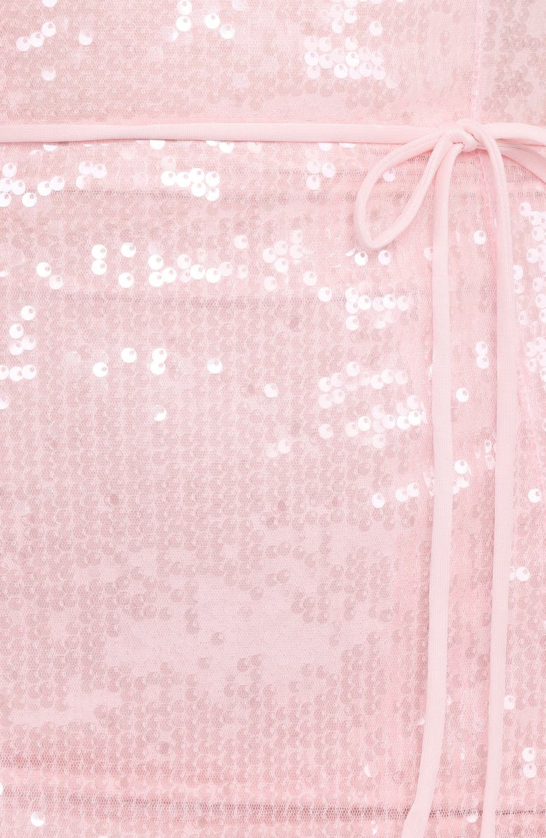 Petal & Pup Liliane Sequin Strapless Maxi Dress, Alternate, color, Pink Sequin