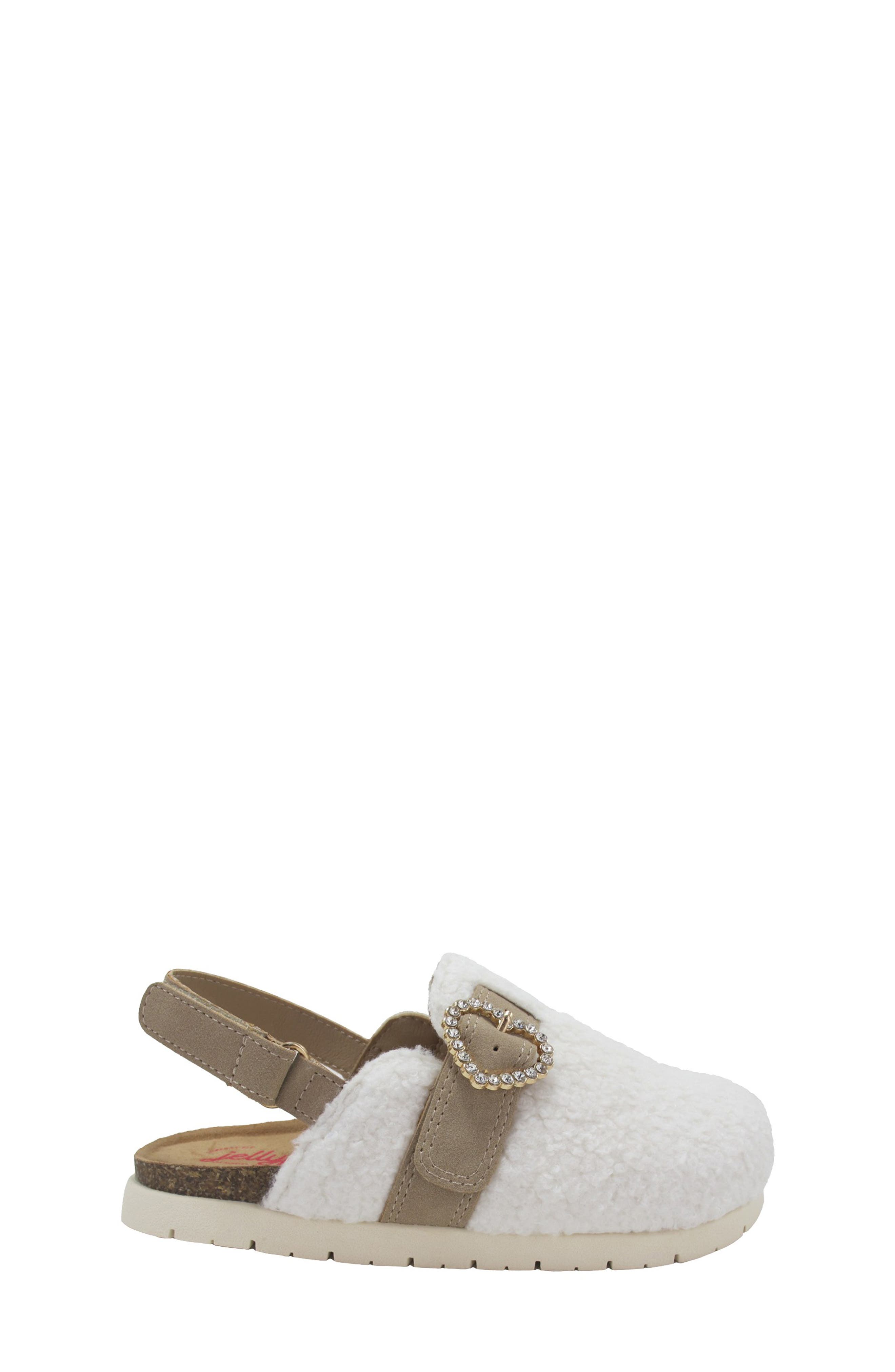 JELLYPOP Kids' Doan Faux Shearling Clog, Alternate, color, Beige