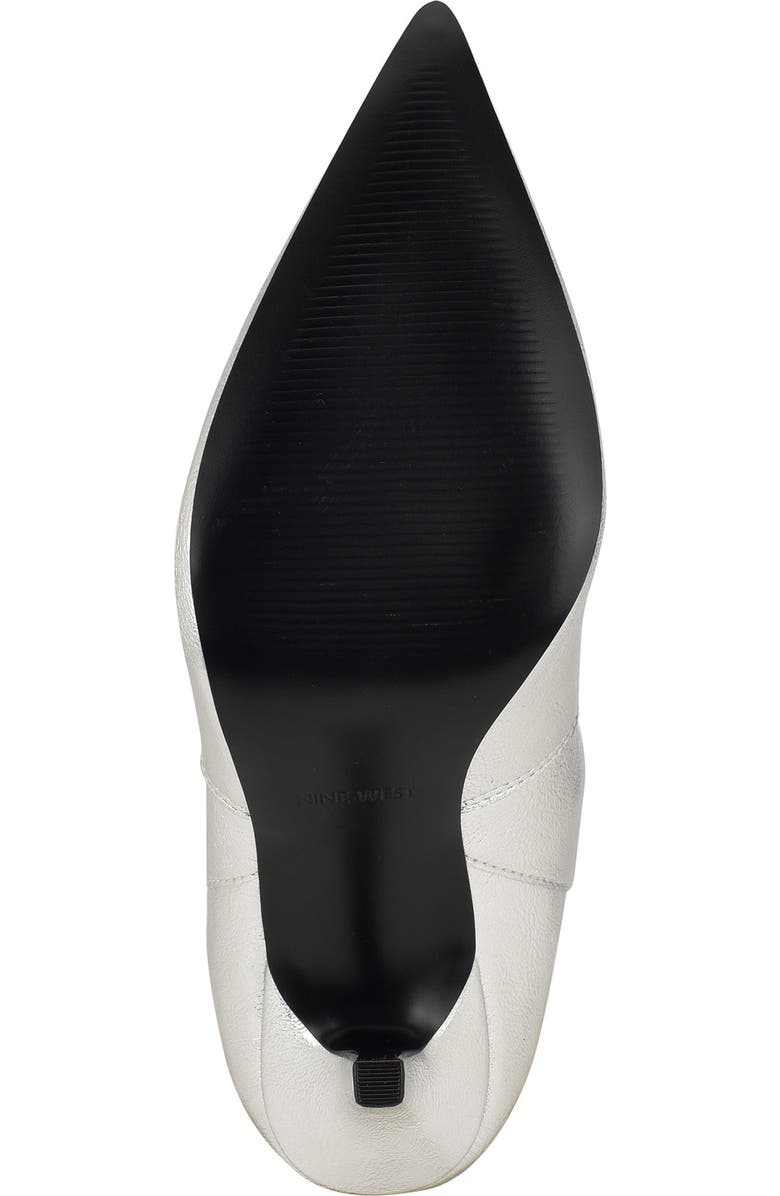 Nine West Grasy Western Boot, Alternate, color, Silver