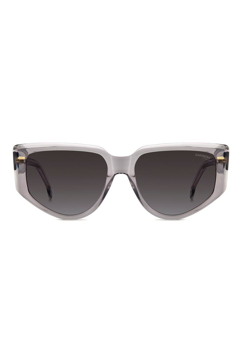 57mm Rectangular Sunglasses, Main, color, GREY/ DARK GREY