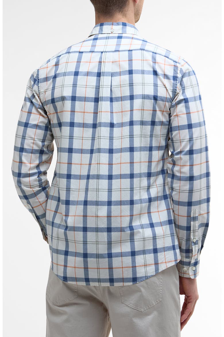 Rawley Tailored Fit Plaid Cotton Button-Down Shirt, Alternate, color, SEA HAZE TARTAN