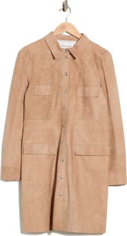 Longchamp Leather Shirtdress