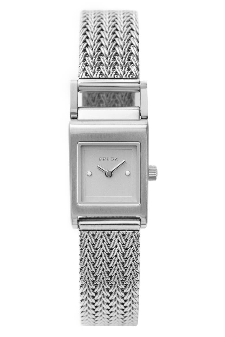 Revel Mesh Strap Watch, 18mm, Main, color, SILVER