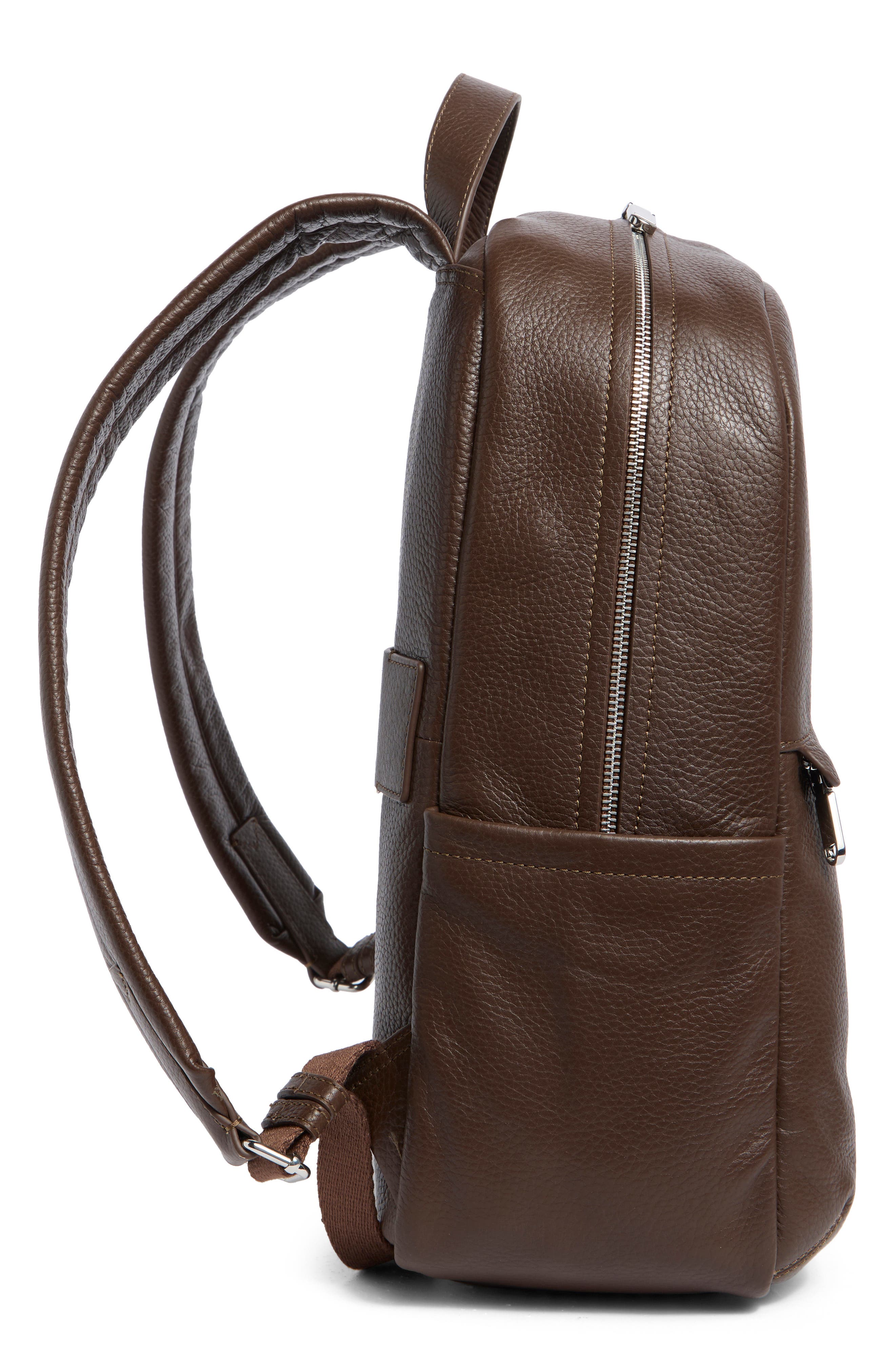 Valmor Pebbled Leather Backpack, Alternate, color, DATE PEBBLE