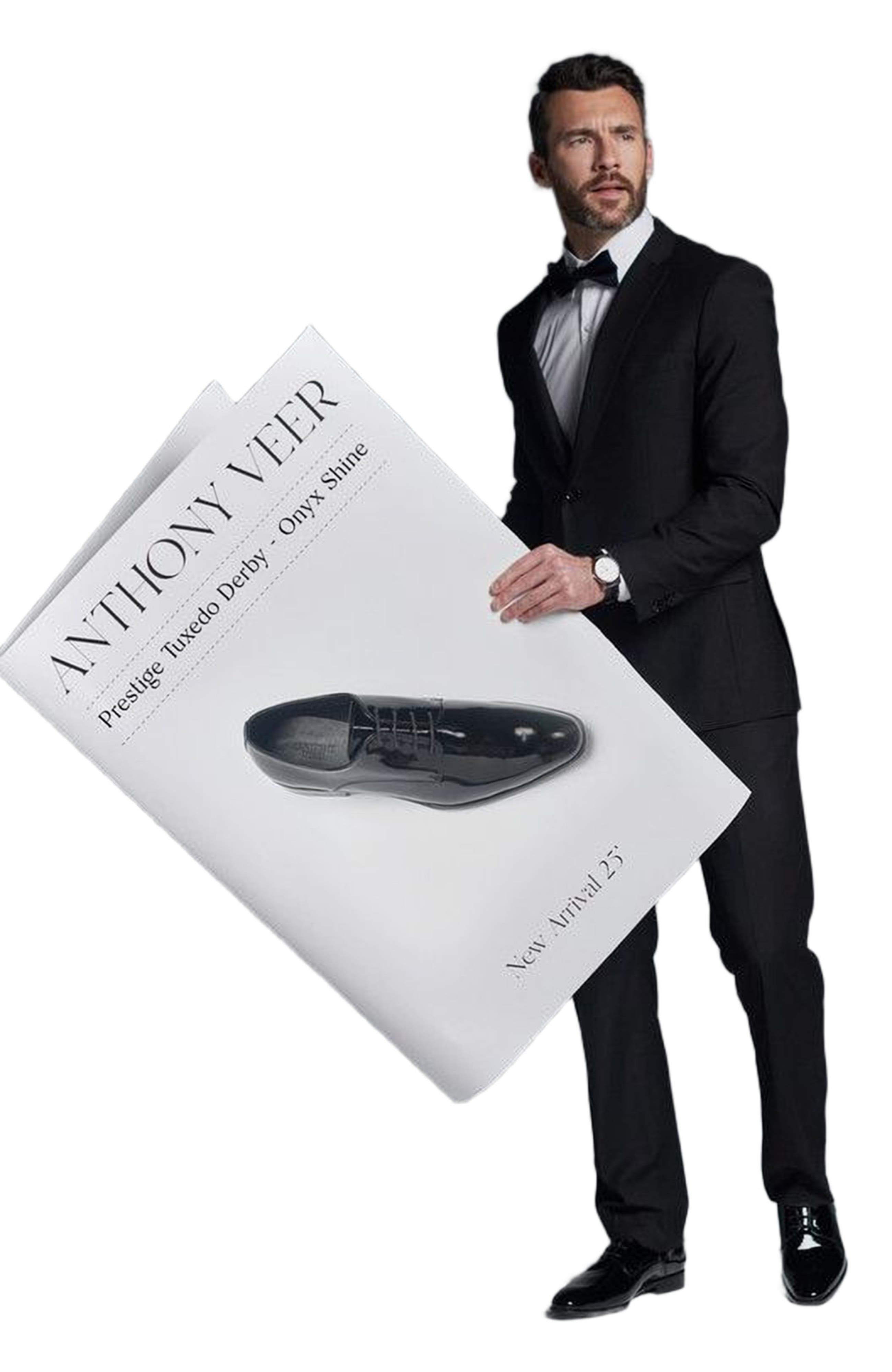 Anthony Veer Prestige Tuxedo Derby, Alternate, color, Black Onyx Shine