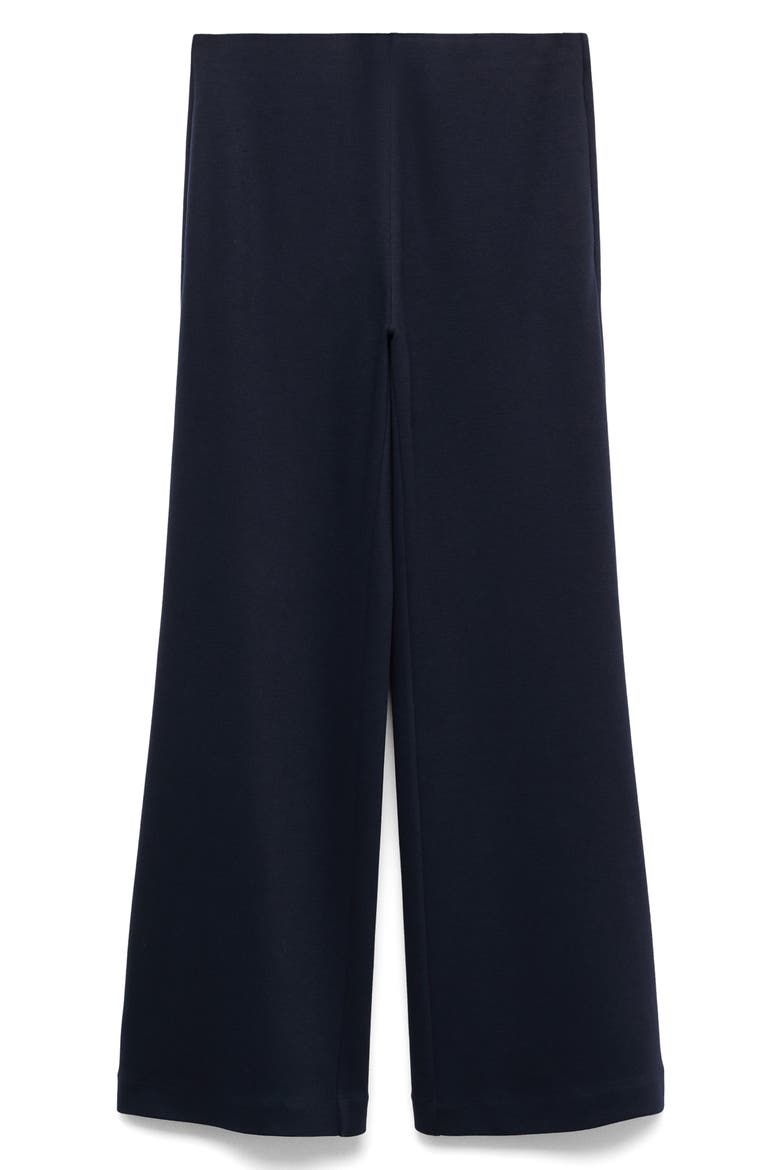 Cotton Blend Pull-On Wide Leg Pants, Alternate, color, NAVY