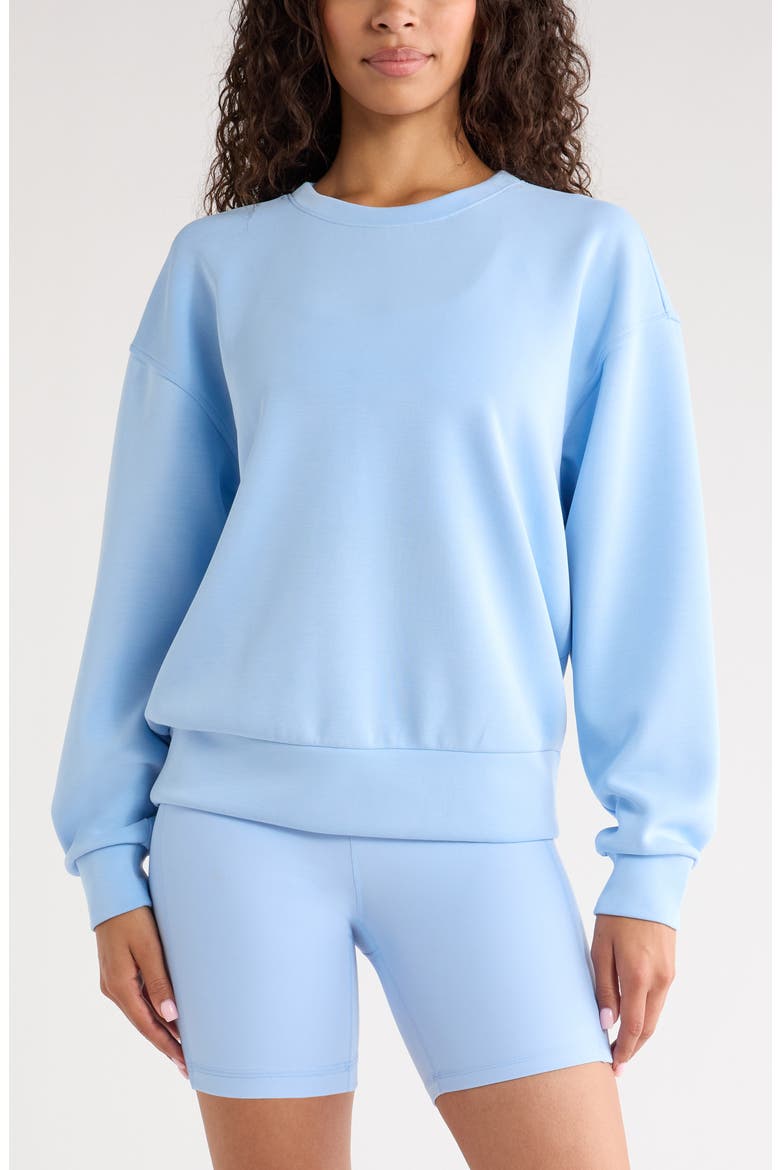 Soft Luxe Boxy Crew Sweatshirt, Main, color, BLUE PLACID