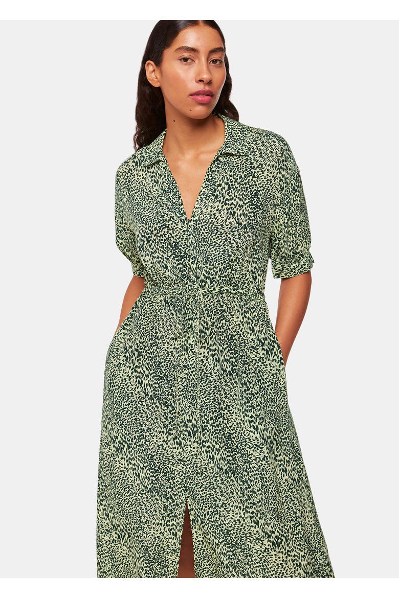Diagonal Leopard Print Midi Dress, Alternate, color, Yellow/Multi