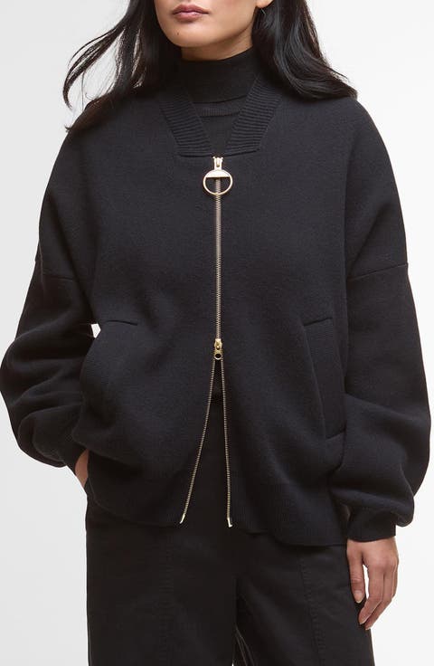 Milda Oversize Cotton & Wool Bomber Cardigan