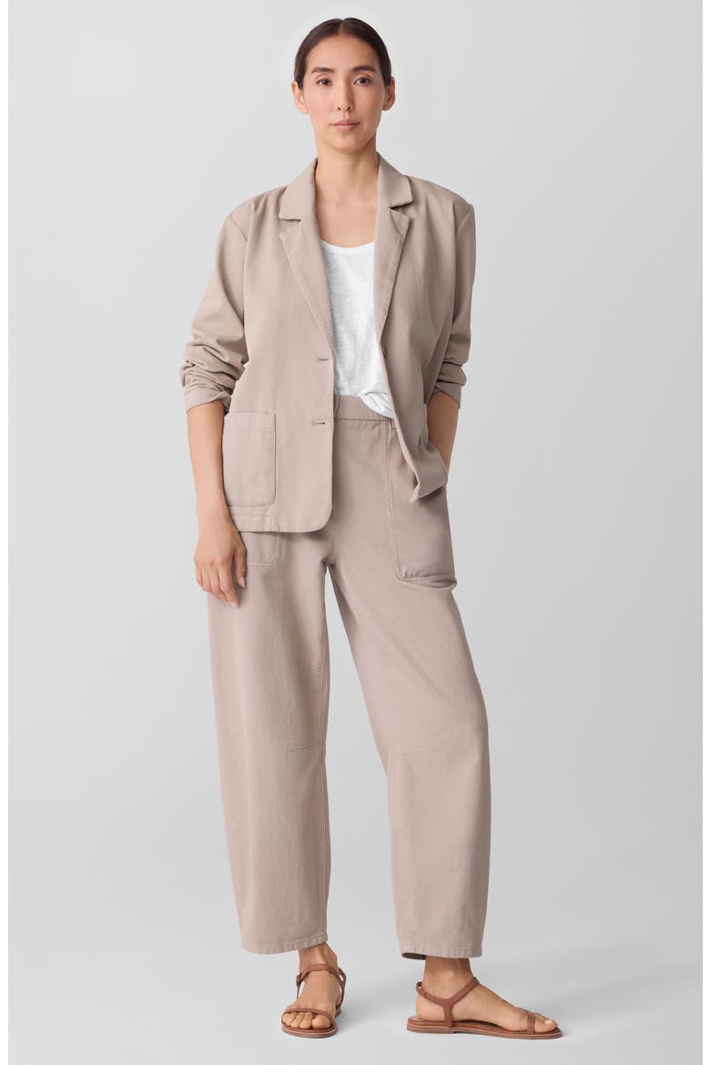 Organic Cotton Ankle Barrel Leg Pants, Alternate, color, WHEAT