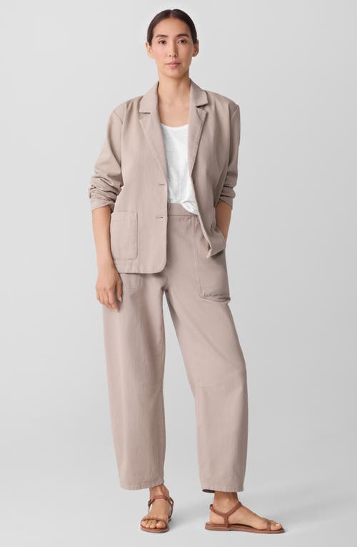 Eileen Fisher Organic Cotton Ankle Barrel Leg Pants In Neutral