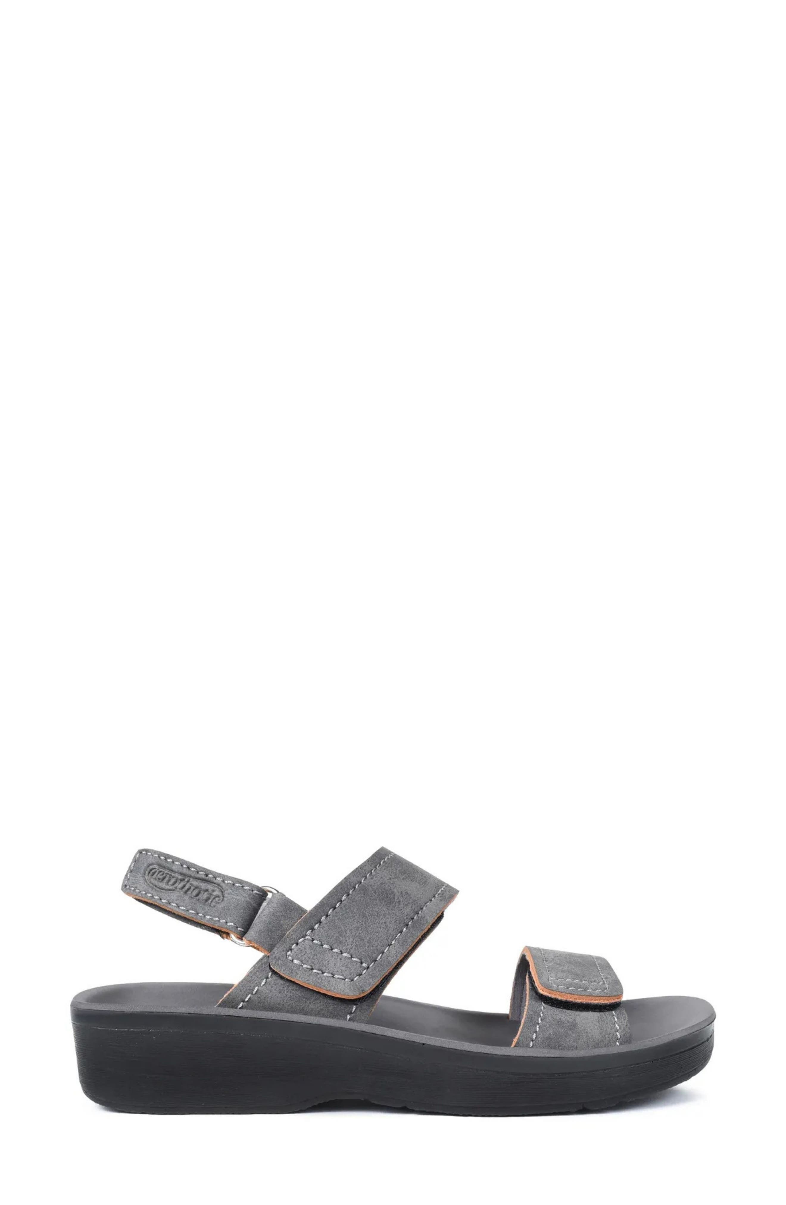 AEROTHOTIC Renee Adjustable Strap Sandal, Alternate, color, Grey