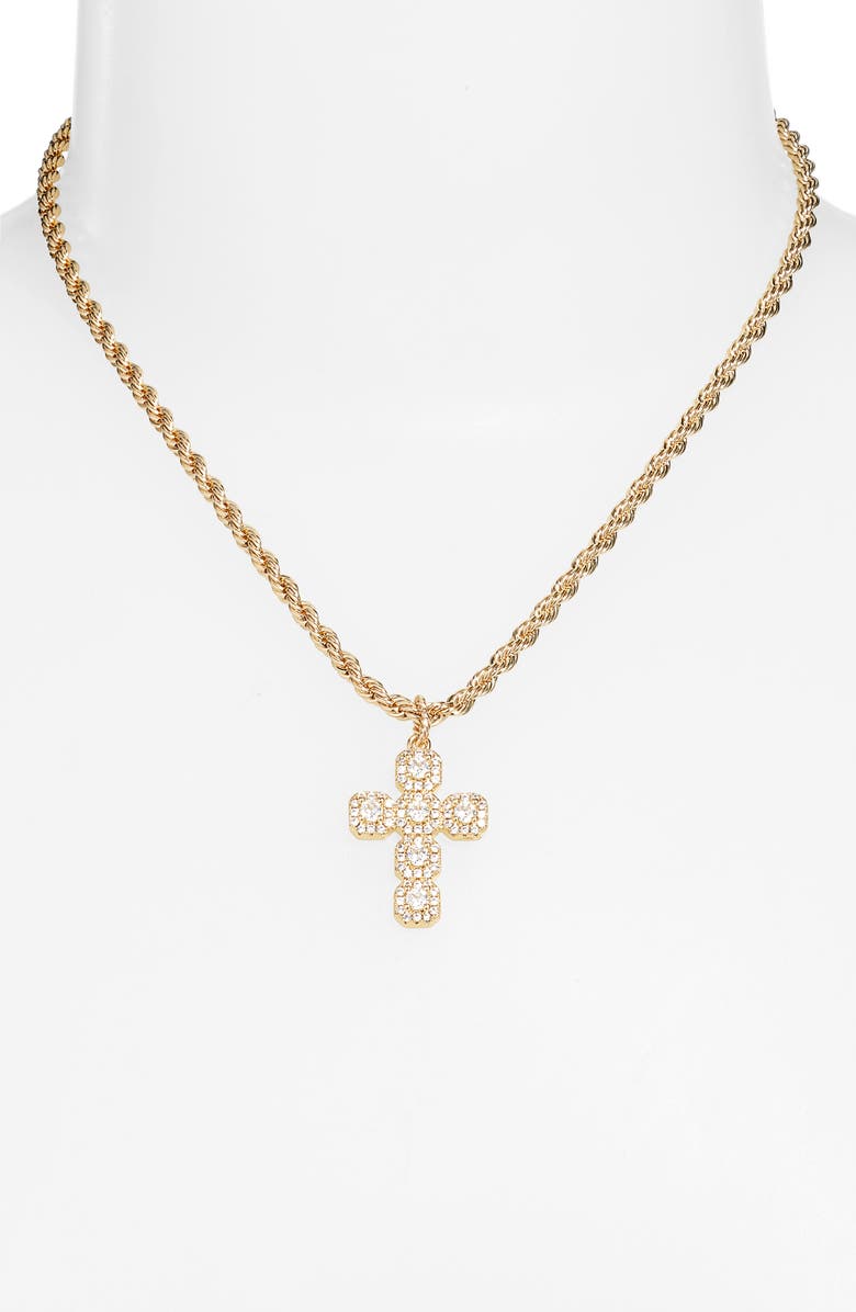 Child of Wild Nelli Cross Pendant Necklace, Alternate, color, Gold