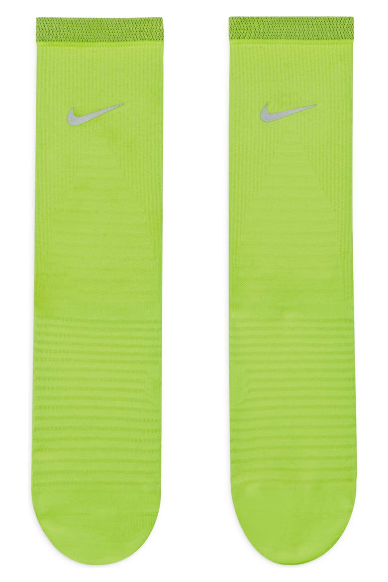 Spark Running Socks, Main, color, VOLT/ REFLECT SILVER