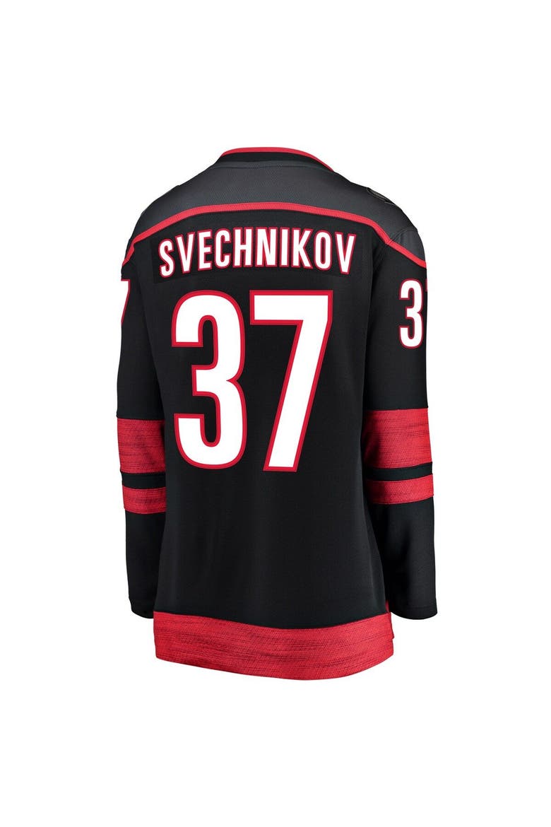 Women's Fanatics Branded Andrei Svechnikov Black Carolina Hurricanes Home Premier Breakaway Player Jersey, Alternate, color, Black