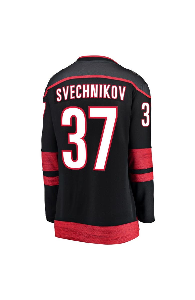 FANATICS Women's Fanatics Branded Andrei Svechnikov Black Carolina Hurricanes Home Premier Breakaway Player Jersey, Alternate, color,