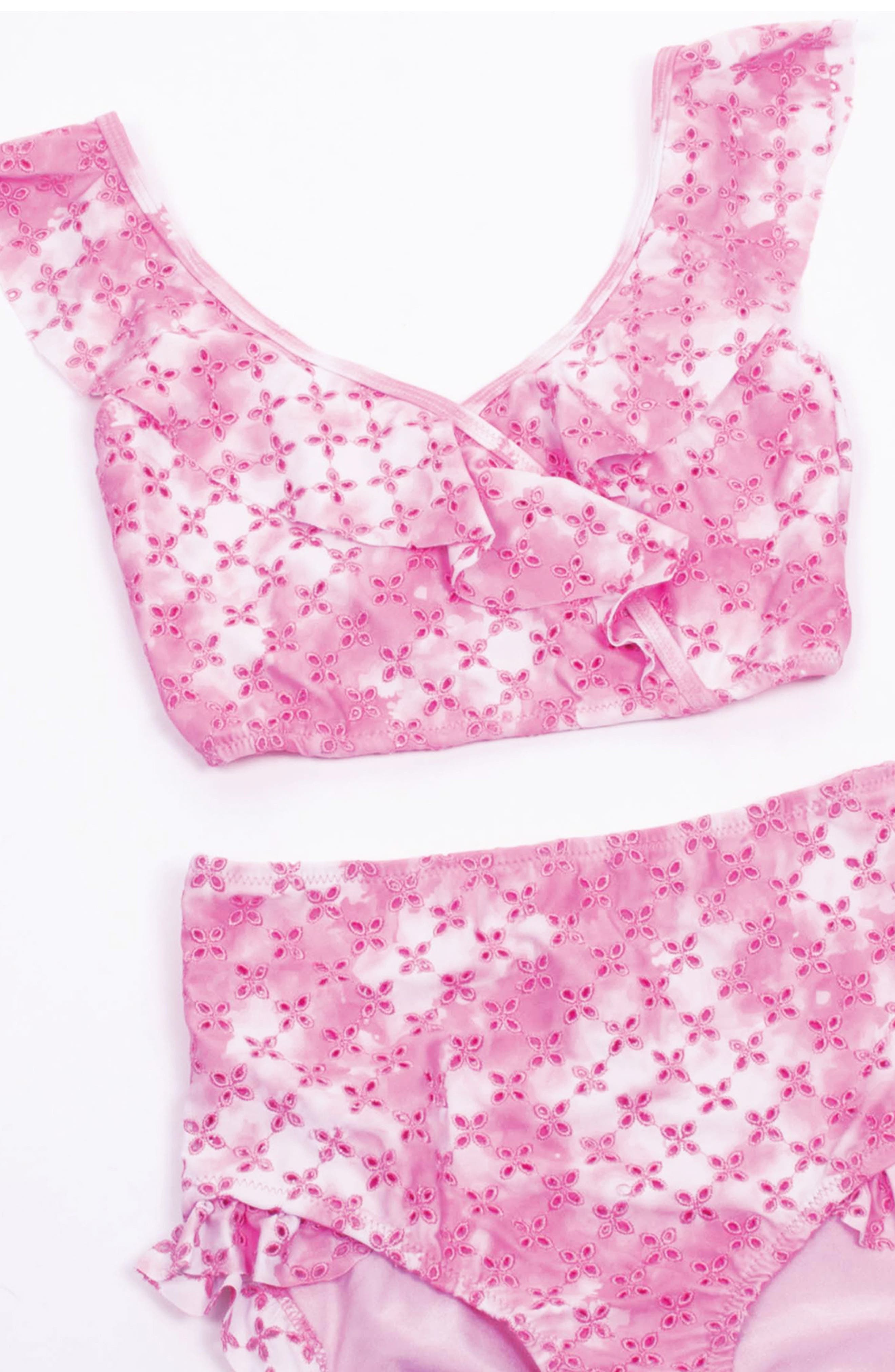 Shade Critters Kids' Eyelet High Waist Two-Piece Swimsuit (Women ...