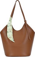 Antik Kraft Faux Leather Tote with Scarf