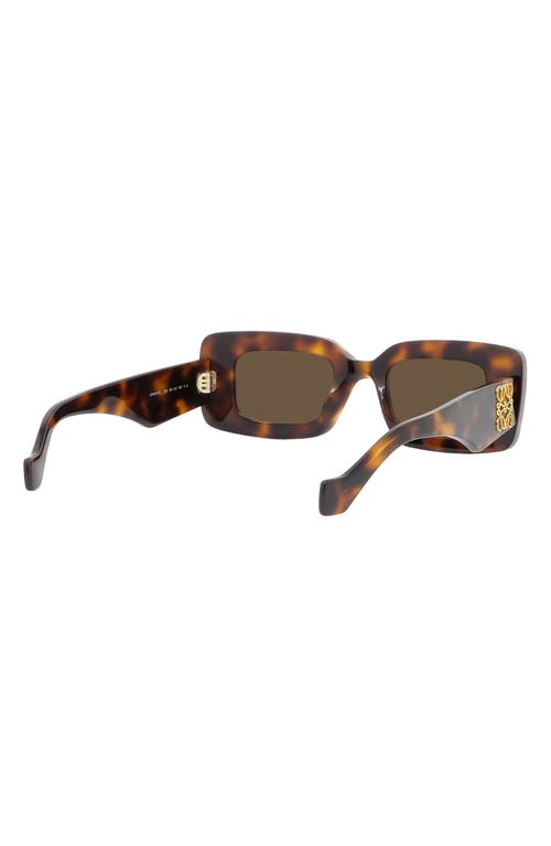 Loewe Chunky Anagram 46mm Rectangular Sunglasses In Brown