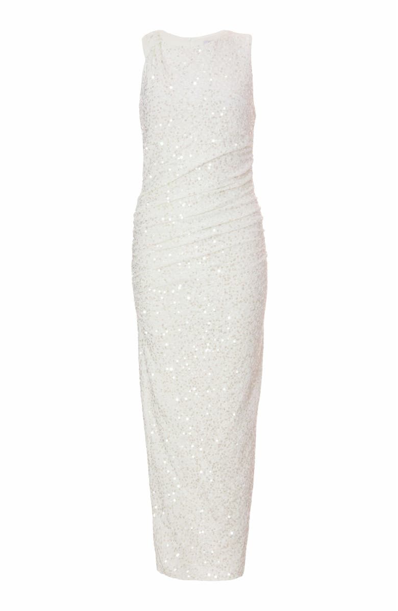 QUIZ Textured Sequin Knot Shoulder Maxi Dress, Alternate, color,