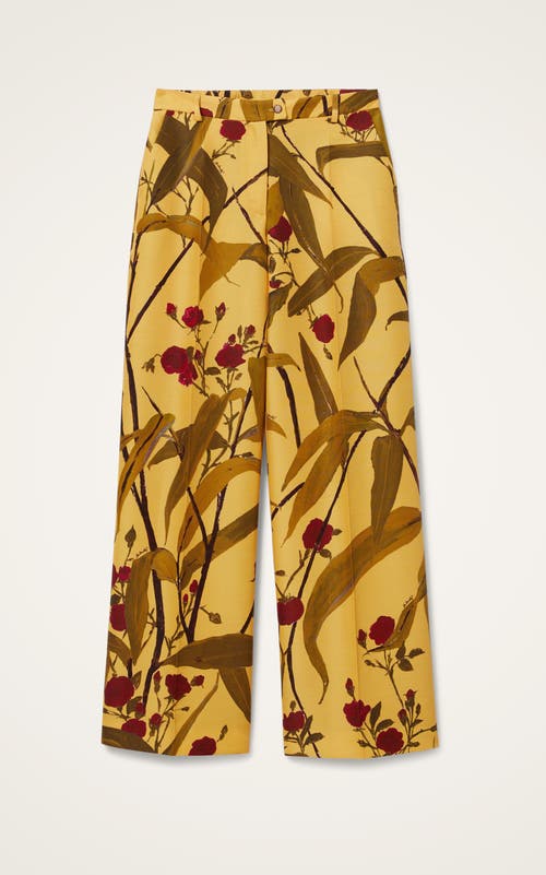La Doublej Let Loose Floral-print Pleated Trousers In Pink