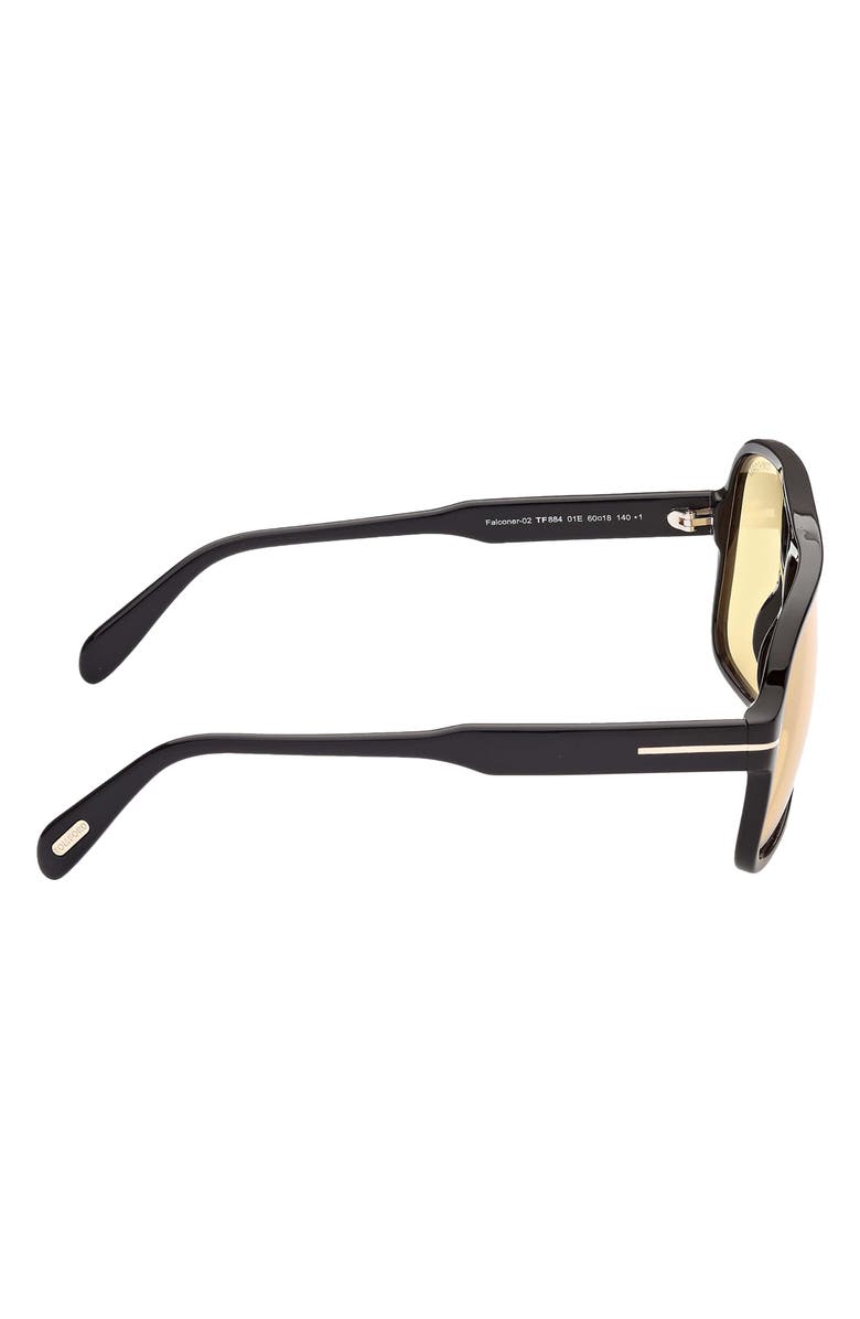 TOM FORD Falconer 60mm Gradient Navigator Sunglasses, Alternate, color, 
