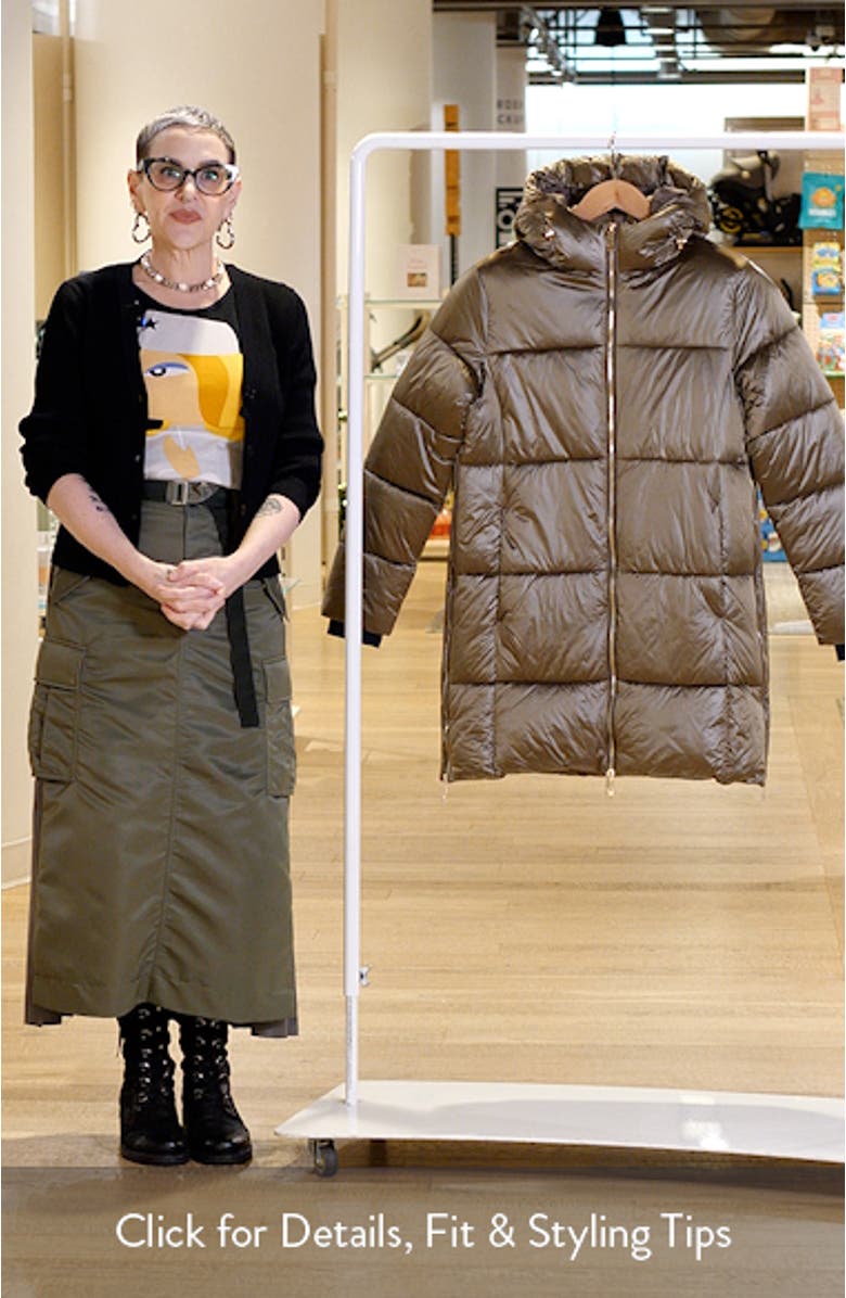 Alicia Water Resistant Hooded Parka Puffer Jacket, sales video thumbnail