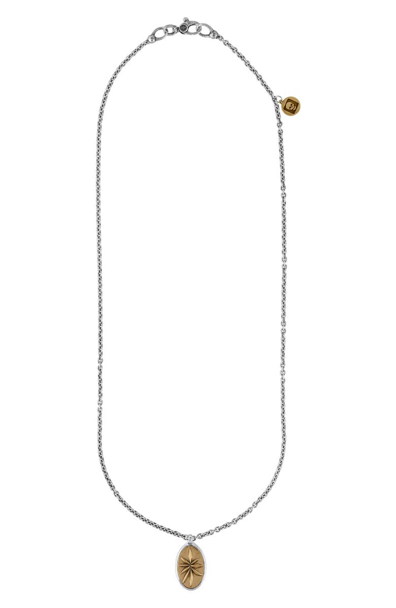 John Varvatos Men's Artisan Sterling Silver & Brass Pendant Necklace, Alternate, color, Mix