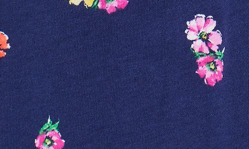 Ralph Lauren Lauren Print Short Sleeve Nightgown In Blue