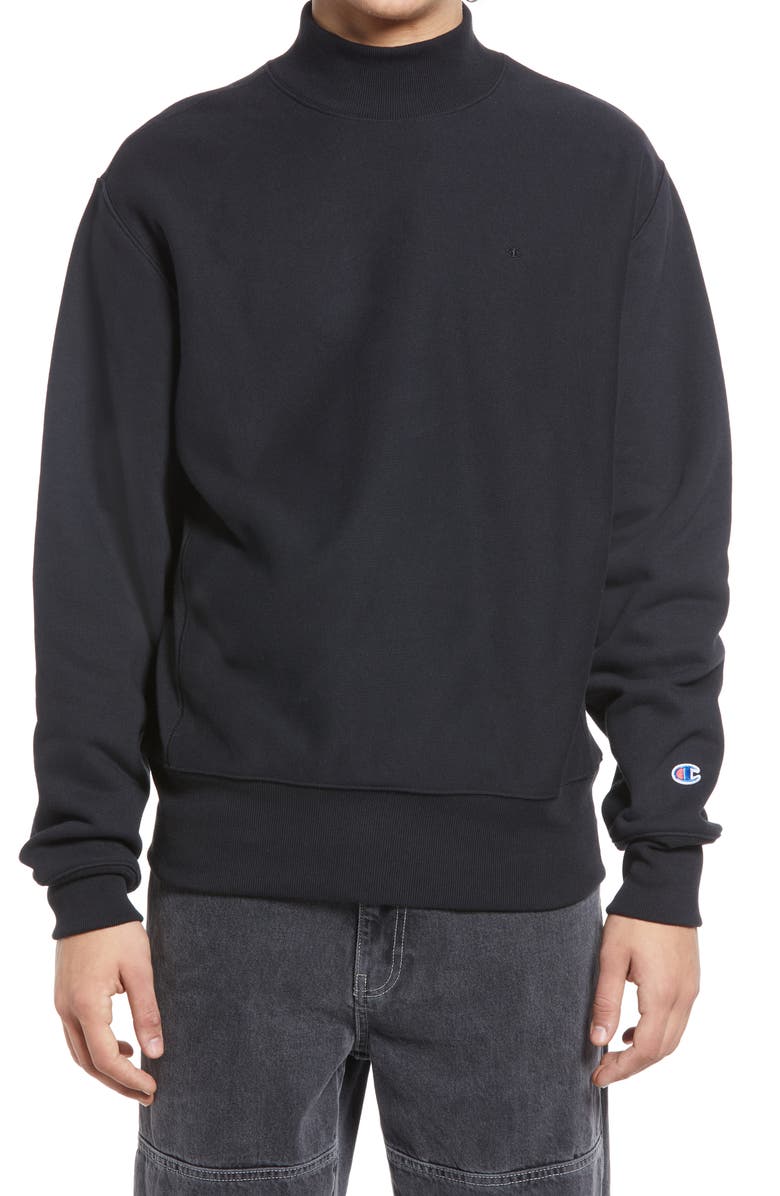 Champion Reverse Weave<sup>®</sup> Mock Neck Sweatshirt, Main, color, 