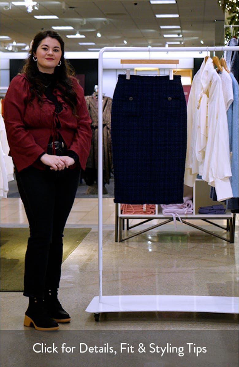 Bouclé Tweed Midi Skirt, sales video thumbnail