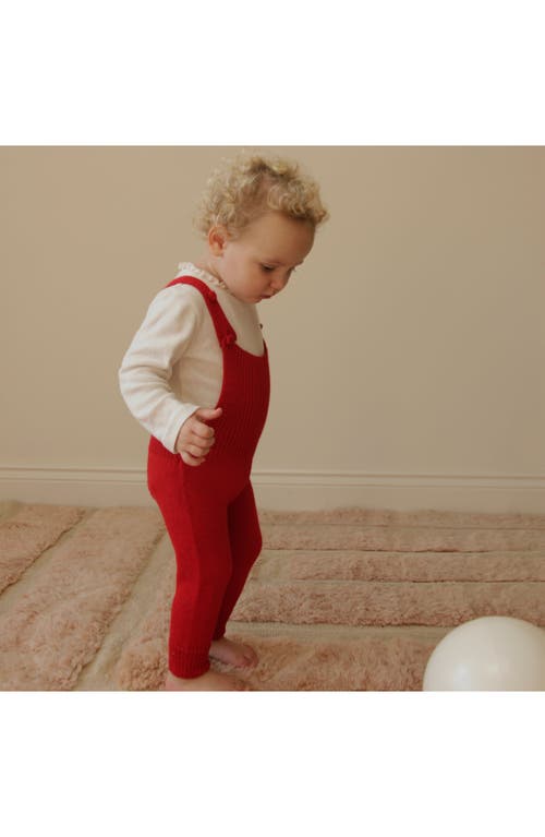 Vild House Of Little Baby Alpaca Overall In Red
