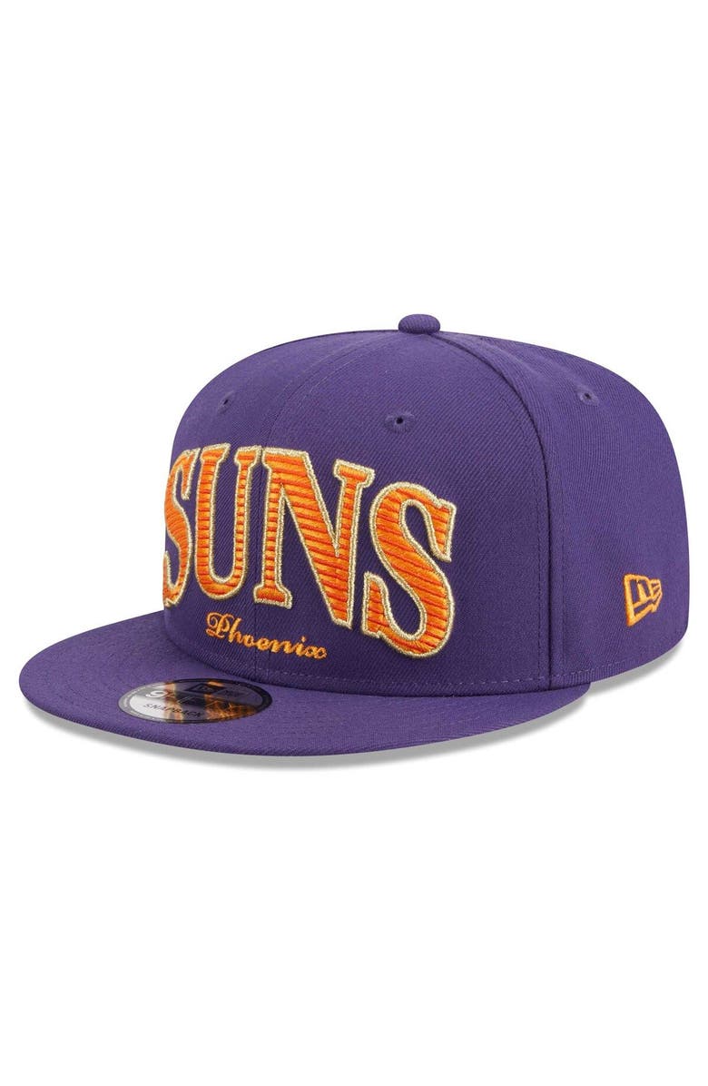 New Era Men's New Era Purple Phoenix Suns Golden Tall Text 9FIFTY Snapback Hat, Alternate, color, Purple